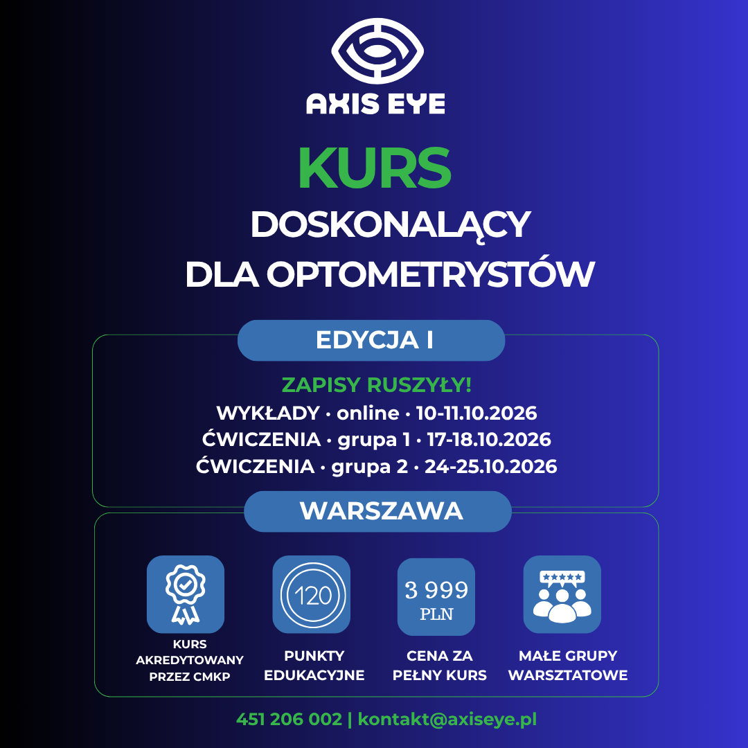 Kurs doskonalący dla optometrystów w ramach doskonalenia zawodowego