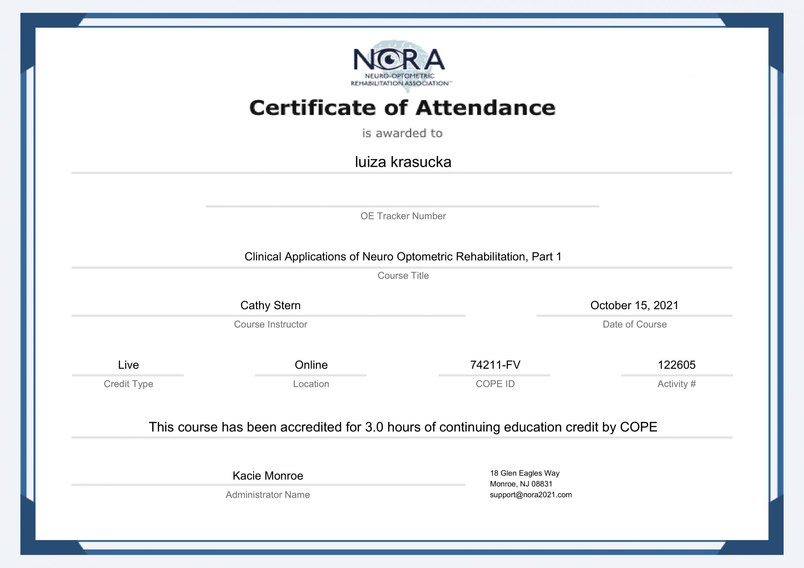 Clinical Applications of Neuro Optometric Rehabilitation, Part 1